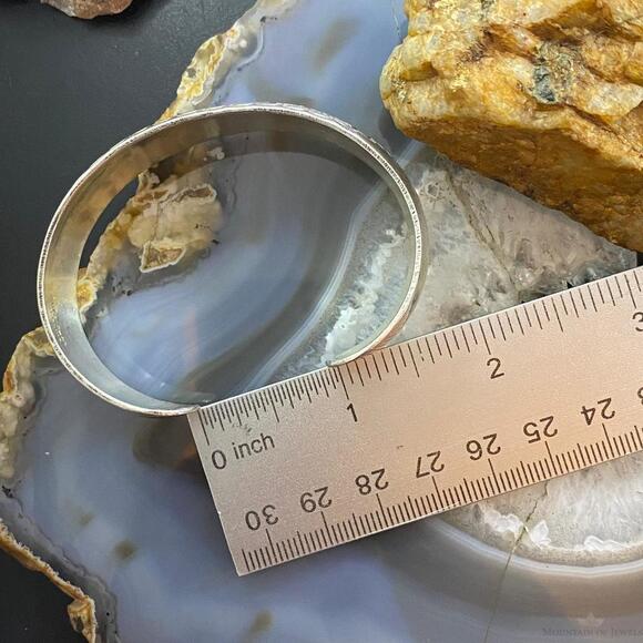 Mike Smith Sterling Silver GF Overlay Kokopelli & Pottery Bracelet For Women - Picture 8 of 10